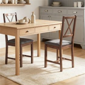 A set of 2 dining chairs, kitchen chairs, living room dining chairs, gray