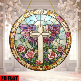 CIFbuy Large Acrylic Cross Window Hanging for Home Decor Religious Gift Church Wedding Baptism (TikTok, temu pick-up service)