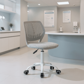 Modern Swivel Office Lobby Reception Chair for Professional Waiting Room, Pebble gray