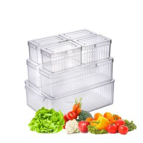 7-piece Kitchen Food Storage Box Fridge Organizer Stackable