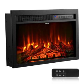 Electric Fireplace Insert, 26 inch Recessed and Wall Mounted with Adjustable Flame Color Brightness & 8h Timer & Remote Control