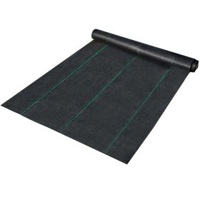 Weed Control Fabric 6ft x 300ft - Geo Textile Fabric Heavy Duty - Woven Ground Cover for Commercial Greenhouse, Yard, Garden Barrier Cloth Blocke