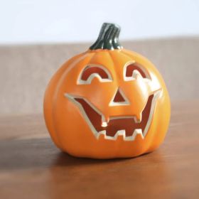 Lantern Halloween Pumpkin Lights- Waterproof Pre-lit Pumpkin Lighted JackoLantern For Halloween Porch, Party, Front Door, Fireplace Indoor And Ou (Option: 5InchsmileFace)