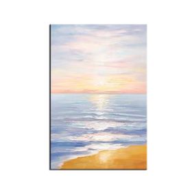 Modern Artist Painted Abstract Lingering Light Of The Setting Sun Oil Painting On Canvas Wall Art Picture Decor For Room Home (size: 75X150CM)